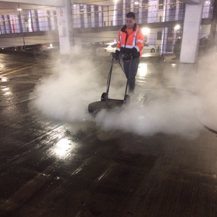 Power Washing Houston and power washing a parking garage